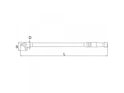 Вороток шарнирный 1/2" 450 мм